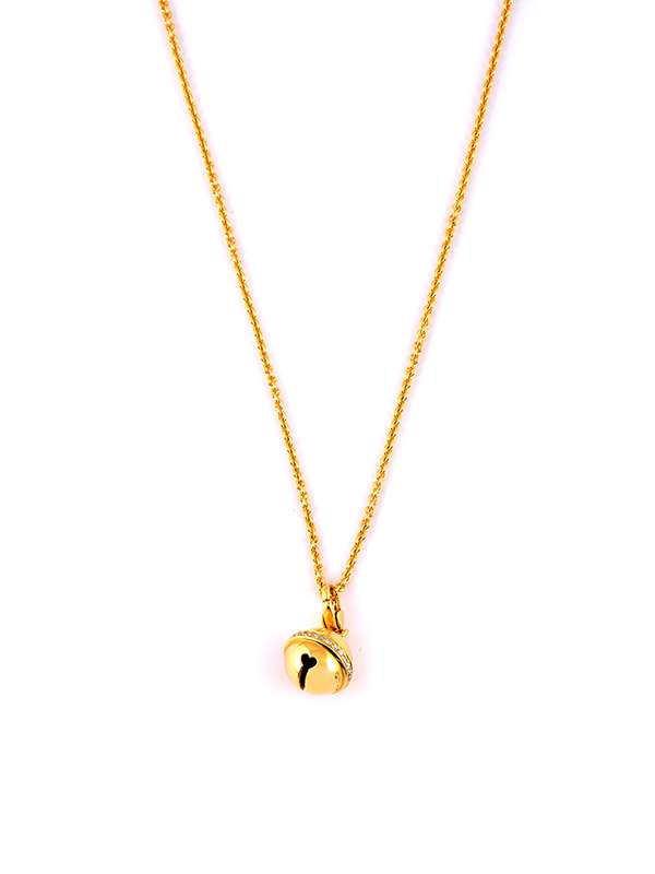 GIROCOLLO IN ORO GIALLO 18KT CAMPANELLINO CON DIAMANTI
