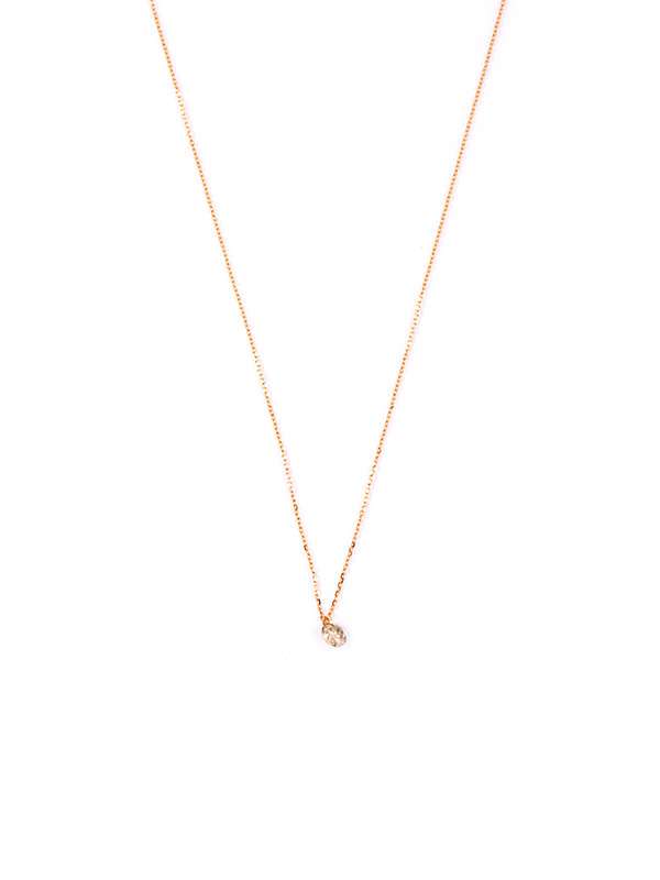 GIROCOLLO PUNTO LUCE IN ORO ROSA 18KT CON DIAMANTE BROWN