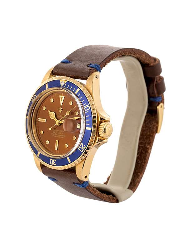 ROLEX SUBMARINER DATE NIPPLE DIAL CON PERIZIA 40MM IN ORO GIALLO 18KT REF. 1680/8