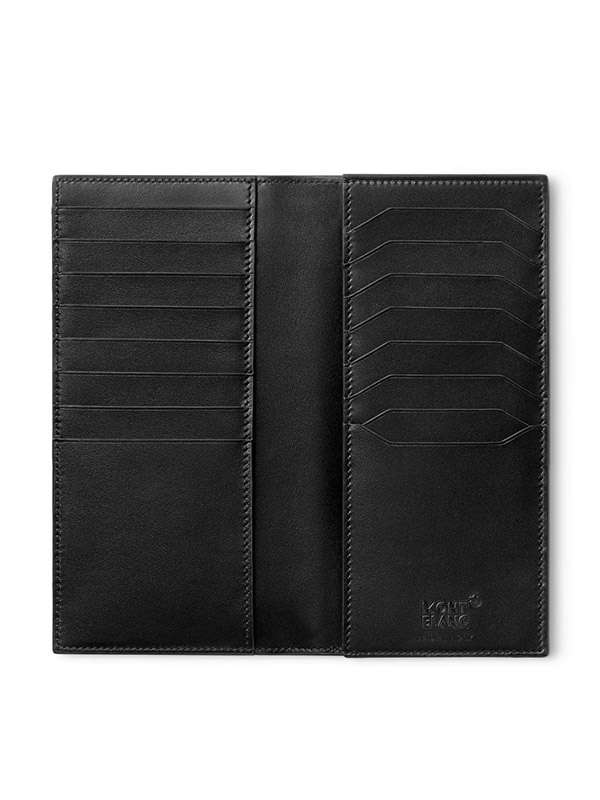 PORTAFOGLIO MONTBLANC LUNGO LONG WALLET 15CC IN PELLE BLU ID. 131696