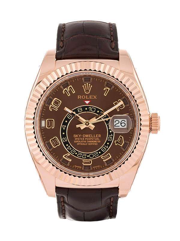 ROLEX SKY-DWELLER CON SERVICE 42MM IN ORO ROSA 18KT REF. 326135