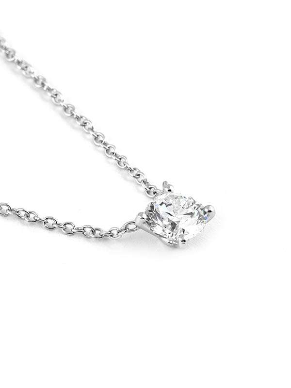 GIROCOLLO PUNTO LUCE IN ORO BIANCO 18KT CON DIAMANTE