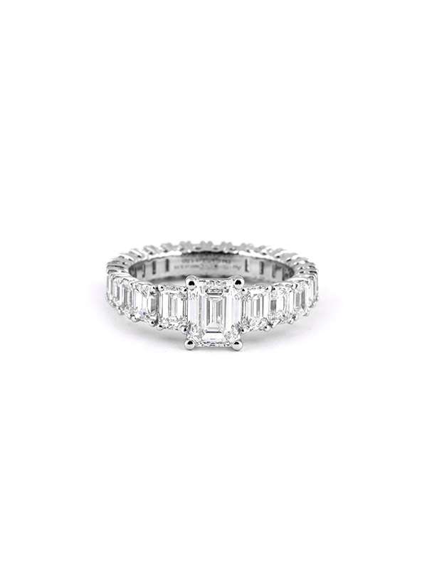 FEDINA ETERNELLE IN ORO BIANCO 18KT CON DIAMANTI TAGLIO BAGUETTE E DIAMANTE CENTRALE
