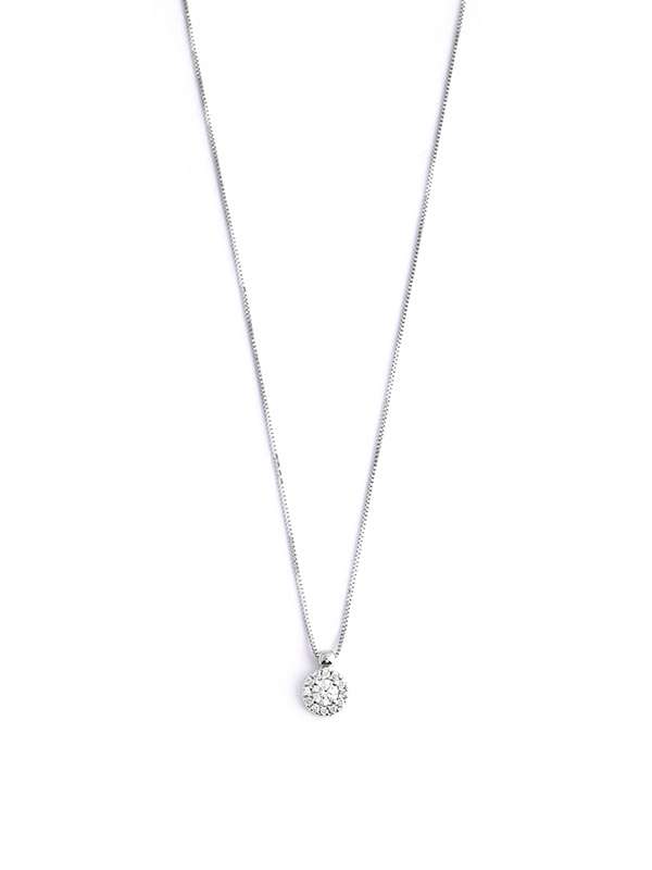 GIROCOLLO IN ORO BIANCO 18KT CON DIAMANTE E DIAMANTI