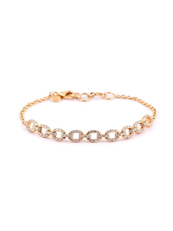 BRACCIALE IN ORO ROSA 18KT CON DIAMANTI