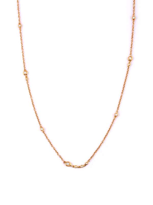 GIROCOLLO IN ORO ROSA 18KT CON DIAMANTI