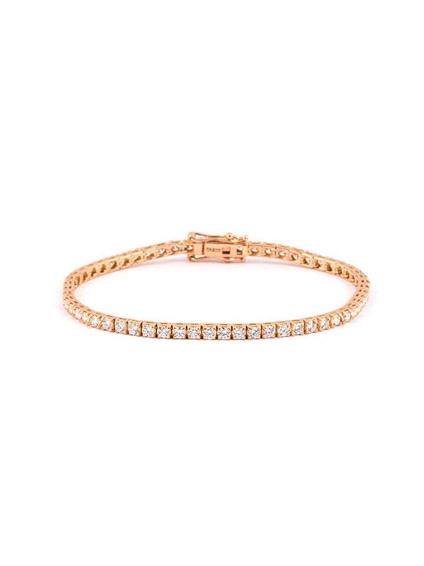 BRACCIALE TENNIS IN ORO ROSA 18KT CON DIAMANTI