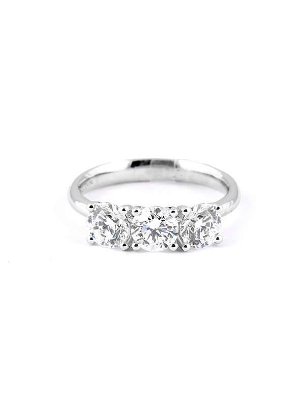 ANELLO TRILOGY IN ORO BIANCO 18KT CON DIAMANTI