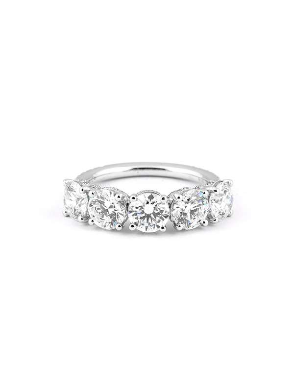 ANELLO RIVIERE IN ORO BIANCO 18KT CON DIAMANTI
