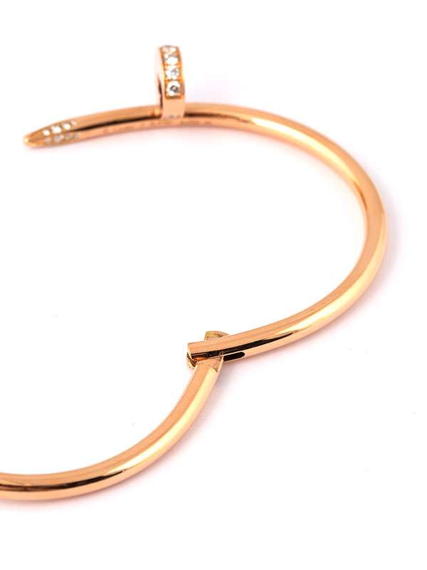 BRACCIALE CARTIER CHIODO JUSTE UN CLOU MODELLO CLASSICO CON 32 DIAMANTI IN ORO ROSA 18KT