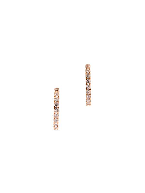 ORECCHINI CERCHIO IN ORO ROSA 18KT CON DIAMANTI