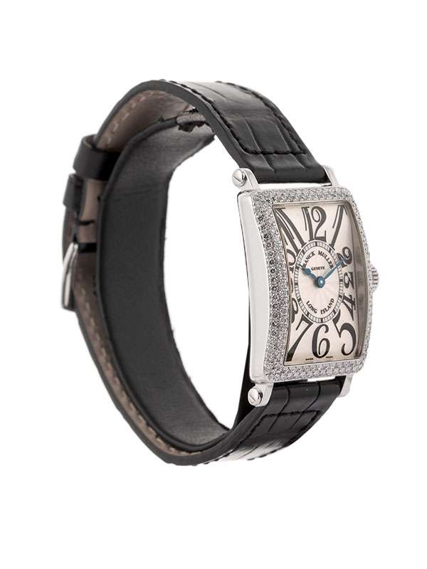 FRANCK MULLER LONG ISLAND LADY IN ORO BIANCO 18KT CON DIAMANTI REF. 900 QZ D