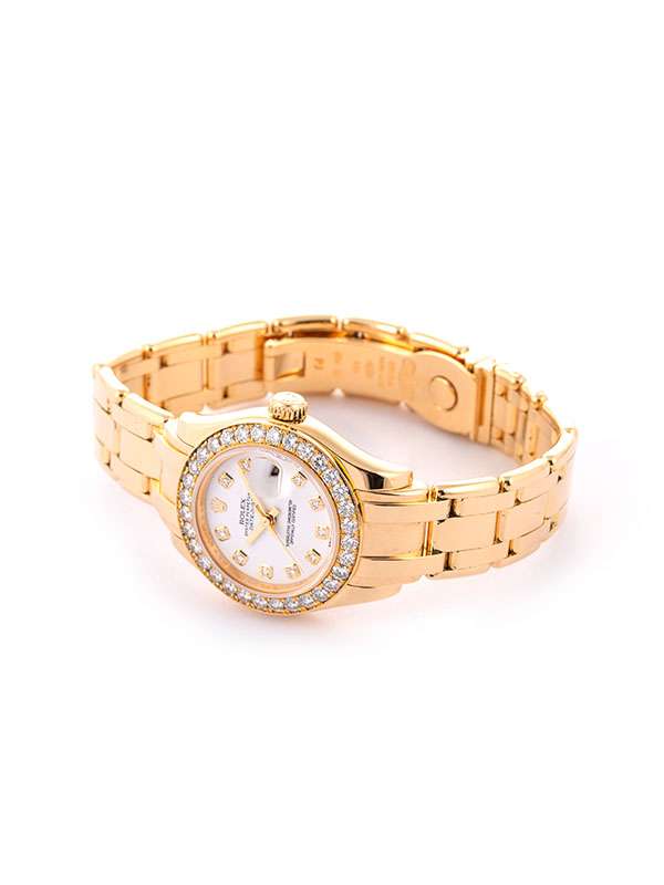 ROLEX DATEJUST PEARLMASTER 29MM IN ORO GIALLO 18KT CON DIAMANTI REF. 80298