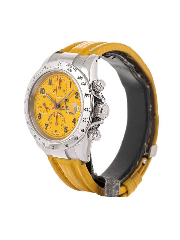 TUDOR PRINCE DATE CHRONO YELLOW DIAL 40MM IN ACCIAIO REF. 79280P