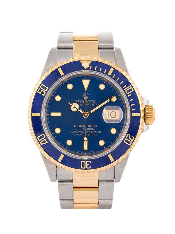 ROLEX SUBMARINER DATE CON SERVICE 40MM IN ACCIAIO E ORO GIALLO 18KT REF. 16613