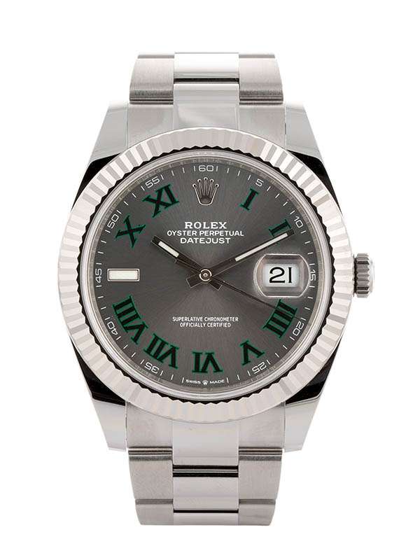 ROLEX DATEJUST II QUADRANTE WIMBLEDON 41MM IN ACCIAIO REF. 126334
