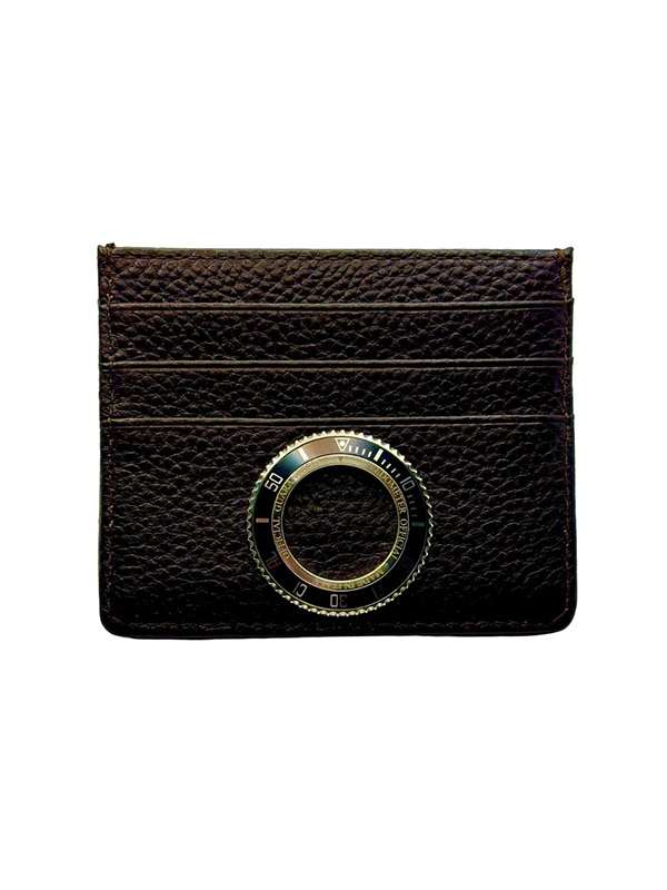 SPEEDOMETER OFFICIAL WALLET PELLE TESTA DI MORO GHIERA NERA WSO T.MORO RING NERO