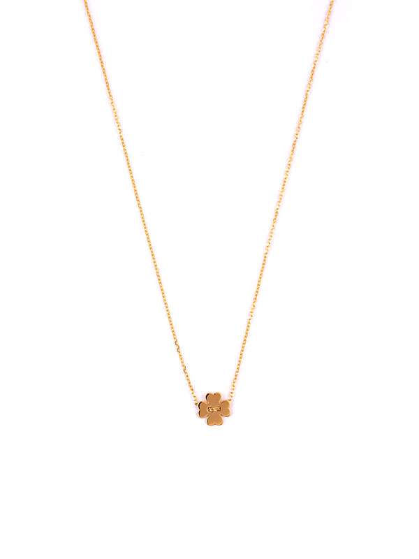 GIROCOLLO IN ORO GIALLO 18KT QUADRIFOGLIO