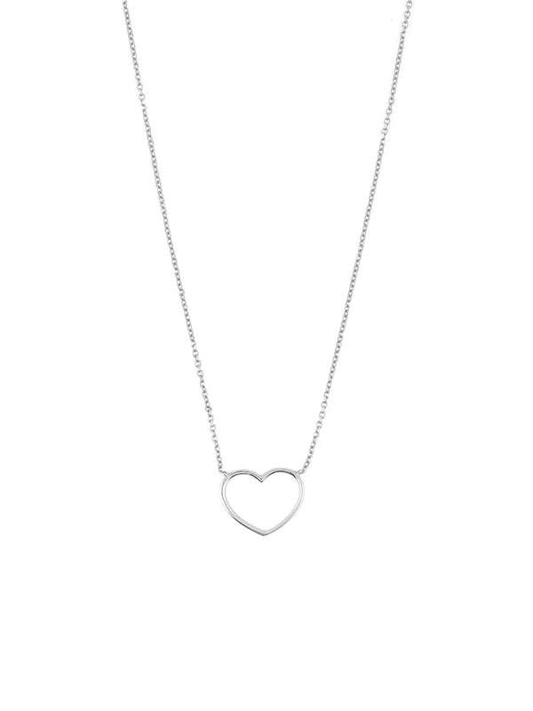 GIROCOLLO IN ORO BIANCO 18KT CUORE VUOTO