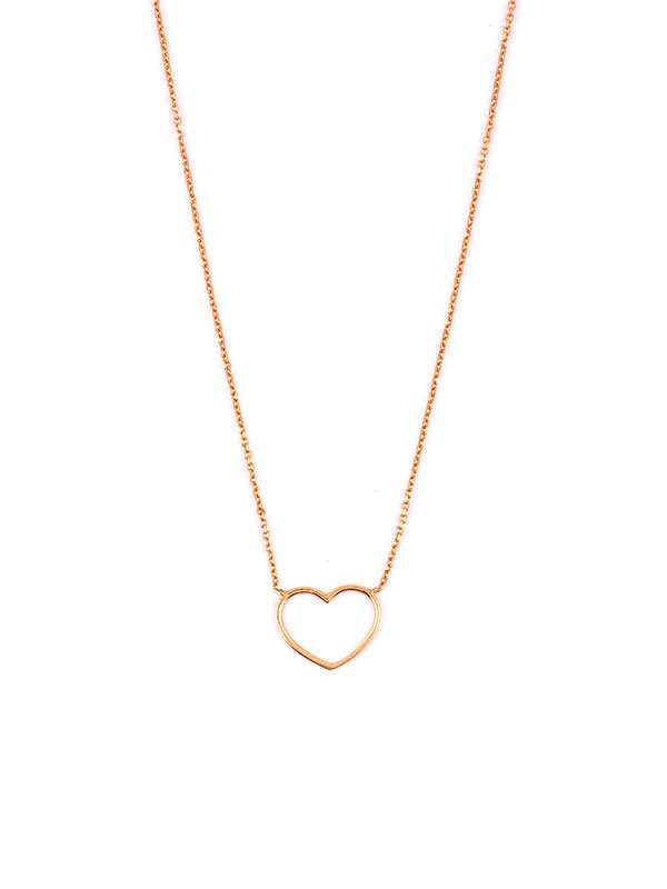 GIROCOLLO IN ORO ROSA 18KT CUORE VUOTO
