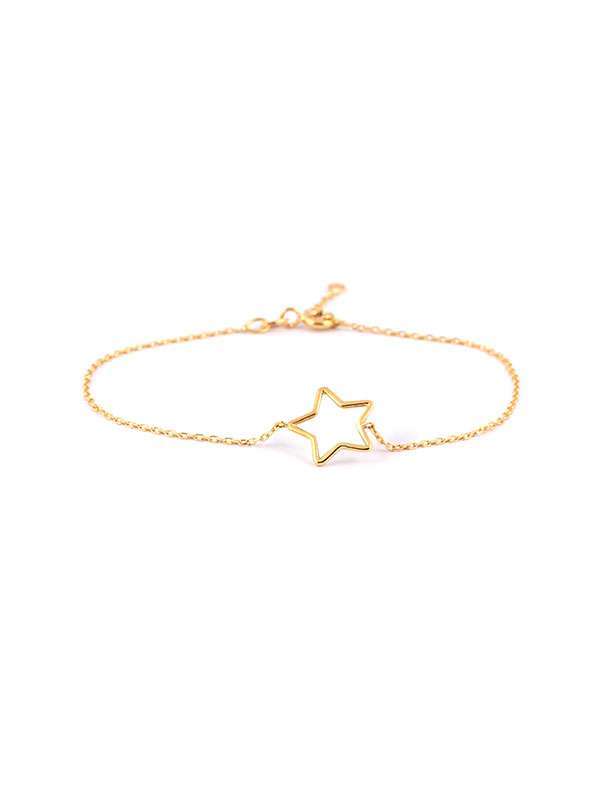 BRACCIALE IN ORO GIALLO 18KT STELLA VUOTA