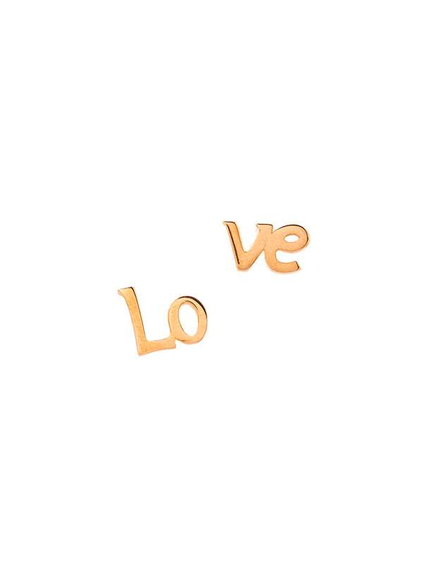 ORECCHINI LOBO IN ORO ROSA 18KT LOVE