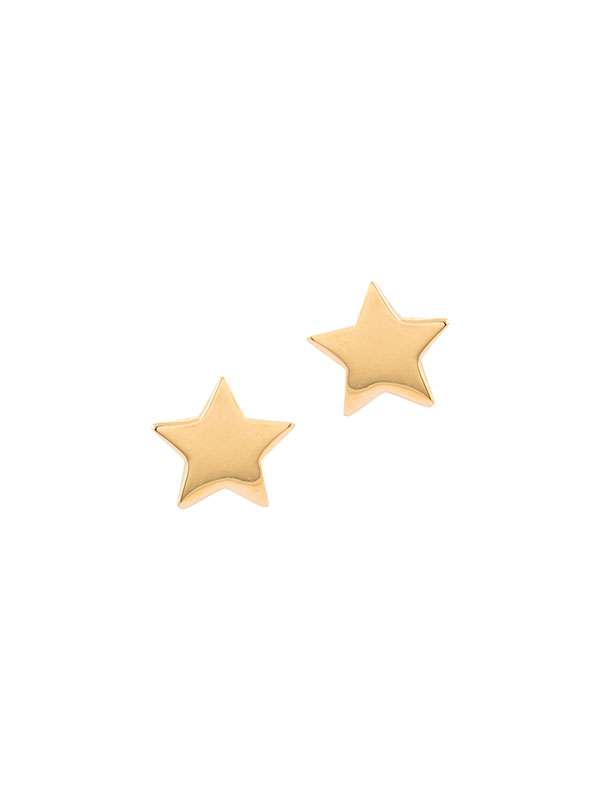 ORECCHINI LOBO IN ORO GIALLO 18KT STELLA PIENA