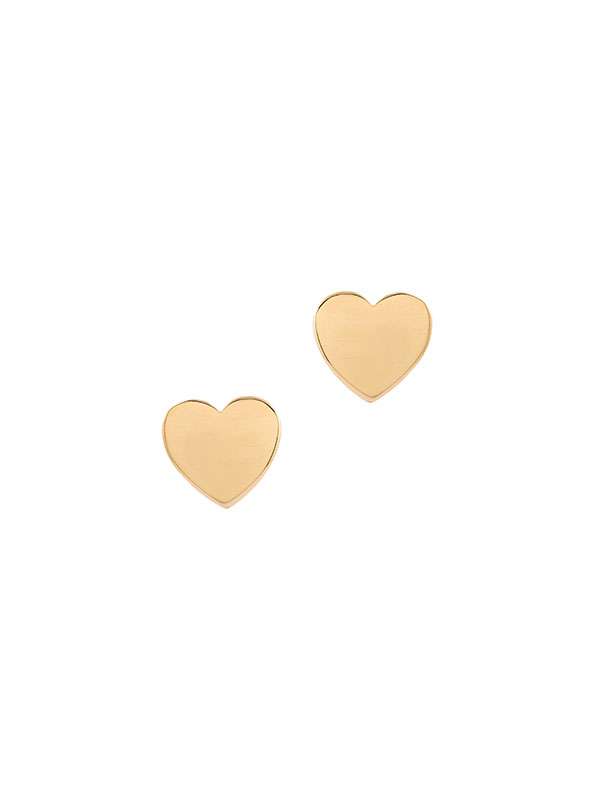 ORECCHINI LOBO IN ORO GIALLO 18KT CUORE PIENO