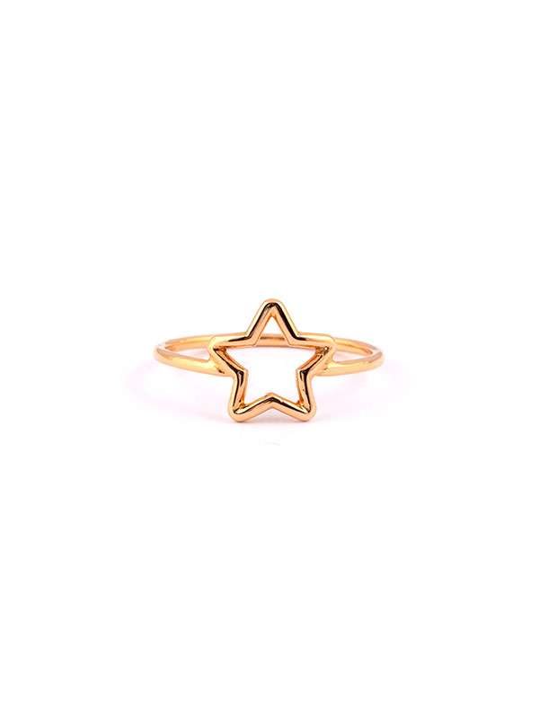ANELLO IN ORO GIALLO 18KT STELLA VUOTA