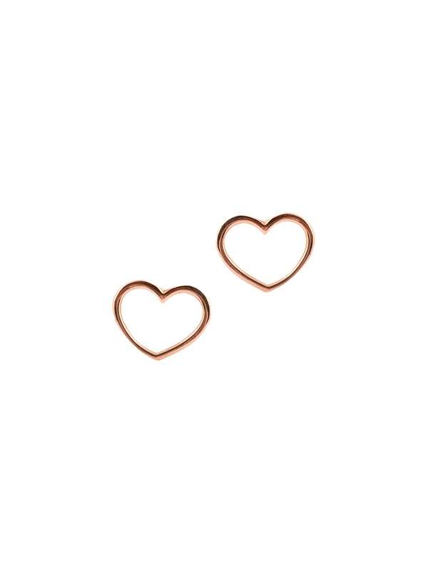 ORECCHINI IN ORO ROSA 18KT CUORE VUOTO