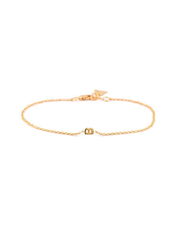 BRACCIALE IN ORO GIALLO 18KT LETTERA B