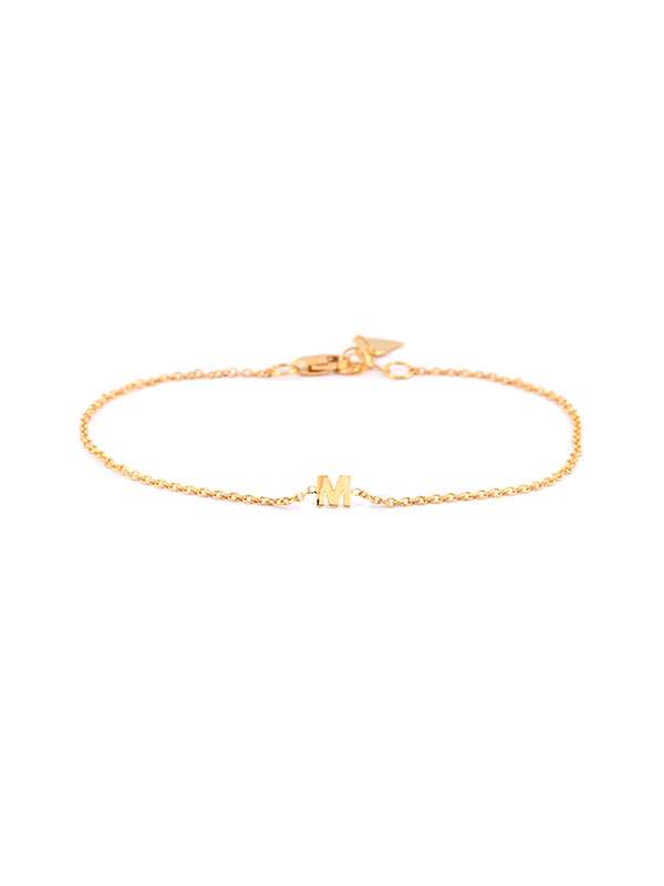 BRACCIALE IN ORO GIALLO 18KT LETTERA M