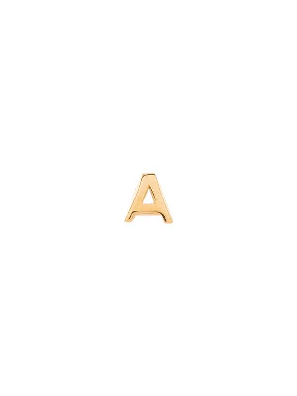 MONO ORECCHINO IN ORO GIALLO 18KT LETTERA A