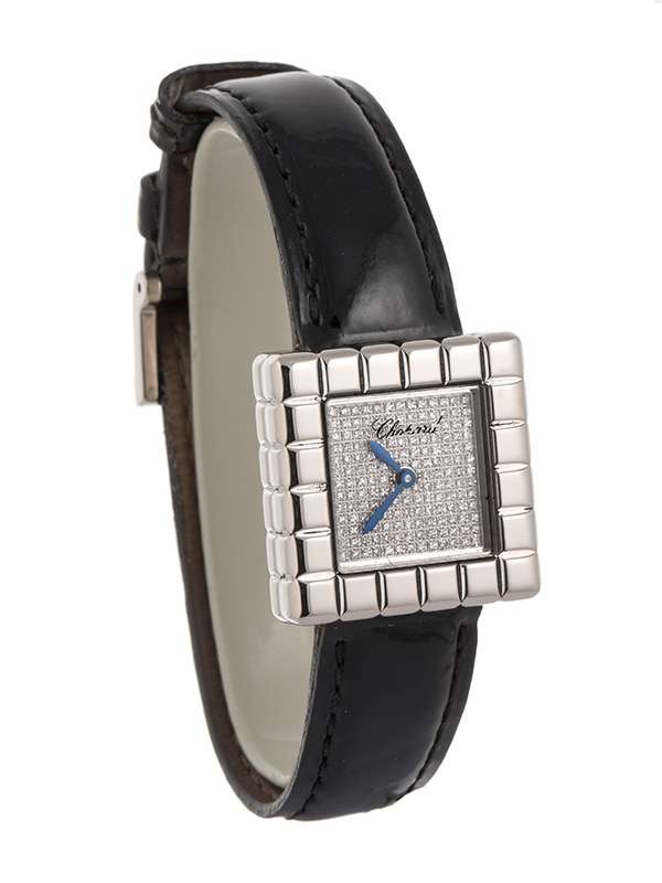 CHOPARD ICE CUBE 25MM IN ORO BIANCO 18KT E DIAMANTI CON SERVICE REF. 127407-1003