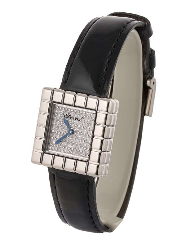 CHOPARD ICE CUBE 25MM IN ORO BIANCO 18KT E DIAMANTI CON SERVICE REF. 127407-1003