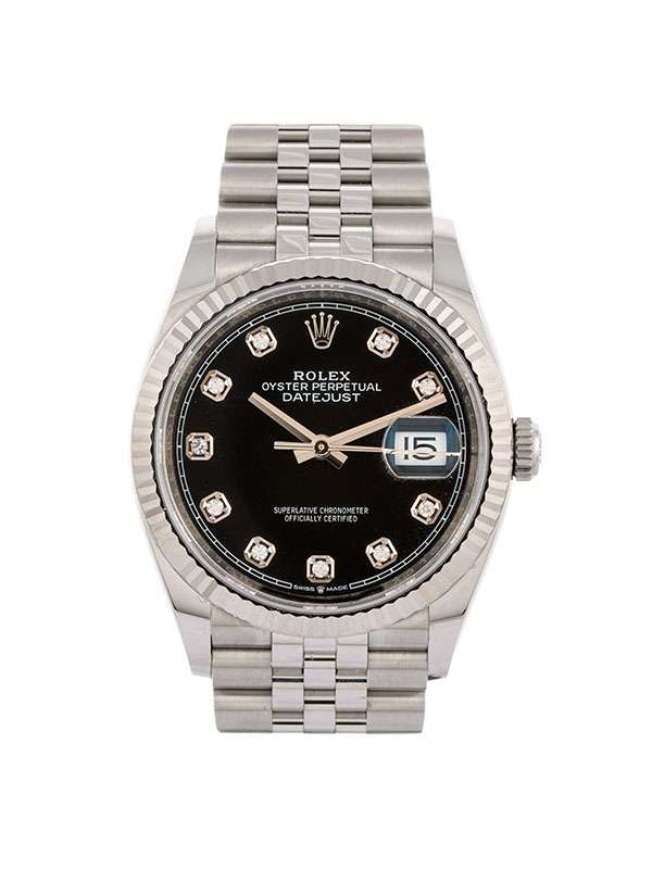 ROLEX DATEJUST 36MM IN ACCIAIO E DIAMANTI REF. 126234