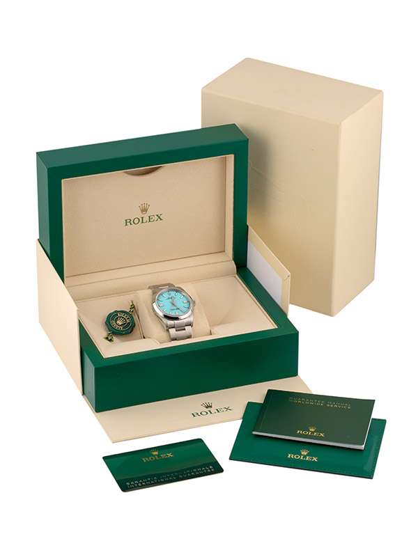 ROLEX OYSTER PERPETUAL TIFFANY 36MM IN ACCIAIO REF. 126000