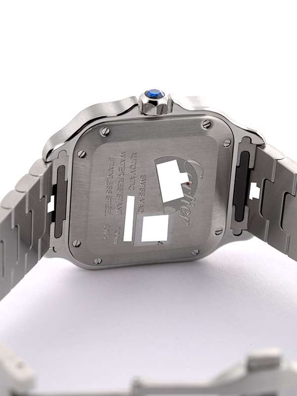 CARTIER SANTOS DE CARTIER MODELLO MEDIO BLU IN ACCIAIO REF. WSSA0063