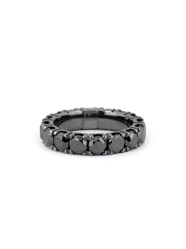 FEDINA ETERNELLE IN ORO BIANCO BRUNITO NERO 18KT CON DIAMANTI NERI