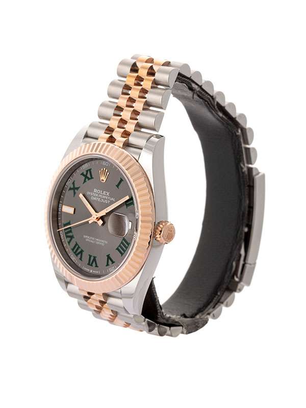 ROLEX DATEJUST 41MM IN ACCIAIO E ORO ROSA 18KT QUADRANTE WIMBLEDON REF. 126331