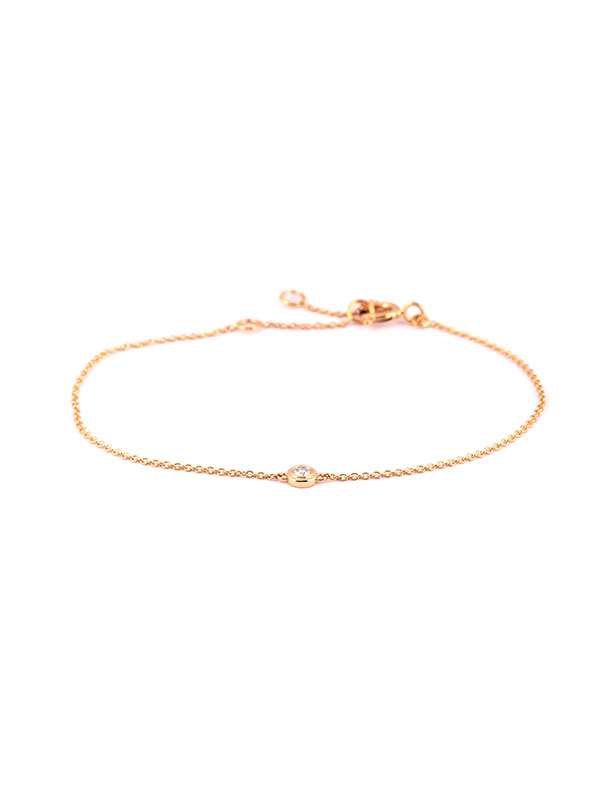 BRACCIALE IN ORO ROSA 18KT CON DIAMANTE