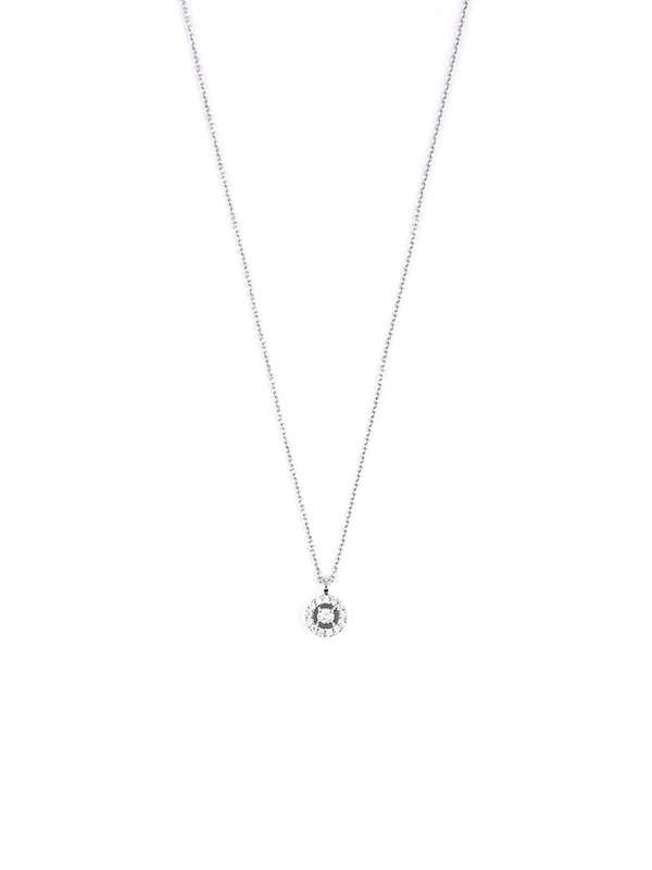 GIROCOLLO IN ORO BIANCO 18KT CERCHIETTO CON DIAMANTI