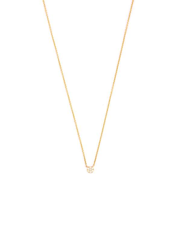 GIROCOLLO IN ORO GIALLO 18KT BOTTONCINO DI DIAMANTI