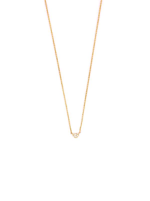 GIROCOLLO IN ORO GIALLO 18KT CUORE CON DIAMANTI