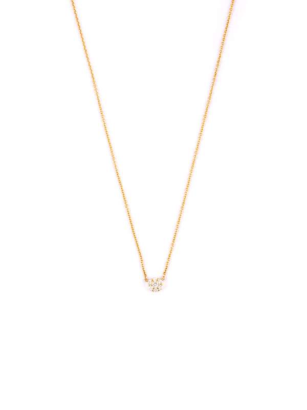 GIROCOLLO IN ORO GIALLO 18KT FIORE DI DIAMANTI