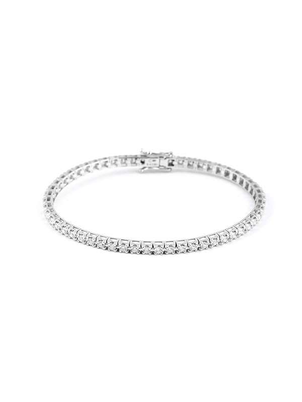 BRACCIALE TENNIS IN ORO BIANCO 18KT CON DIAMANTI