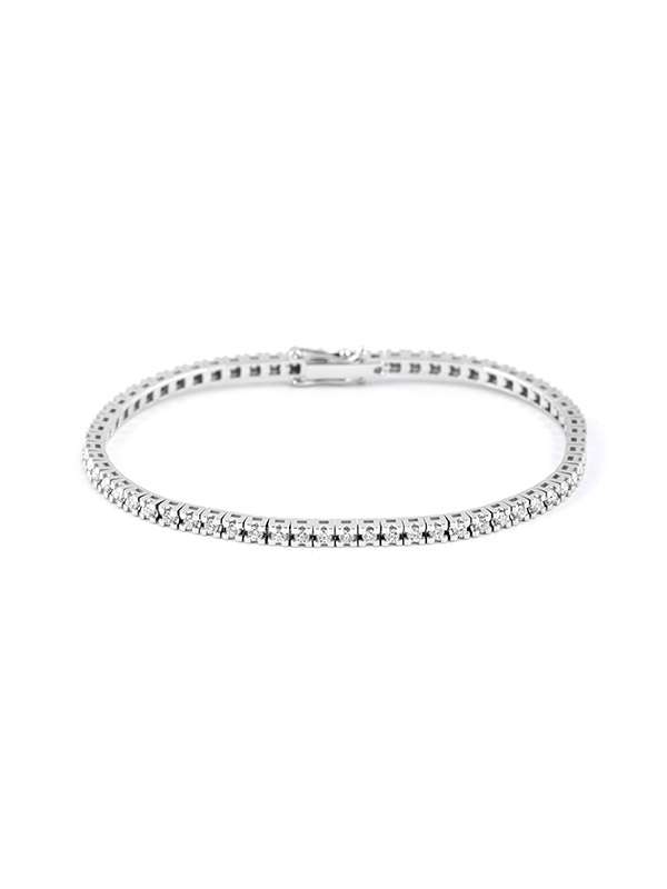 BRACCIALE TENNIS IN ORO BIANCO 18KT CON DIAMANTI