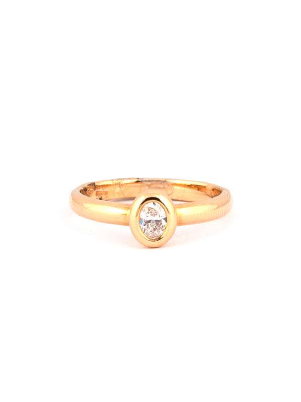 ANELLO IN ORO ROSA 18KT CON DIAMANTE