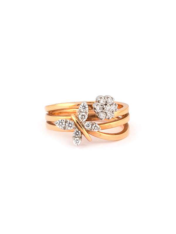 ANELLO IN ORO ROSA 18KT CON DIAMANTI
