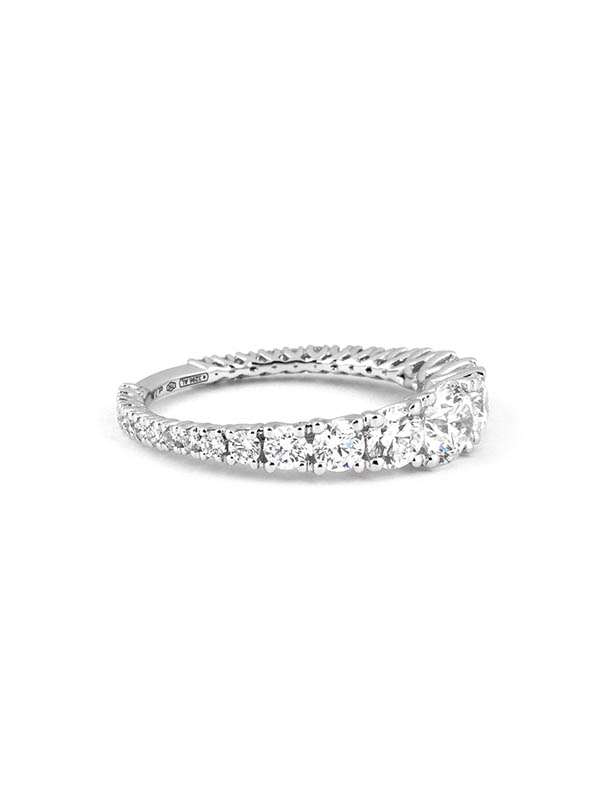 FEDINA ETERNELLE IN ORO BIANCO 18KT CON DIAMANTI A SCALARE E DIAMANTE CENTRALE